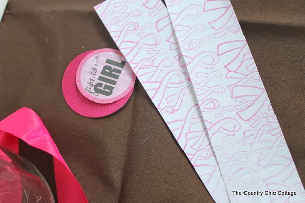 breast cancer printables cut into circles