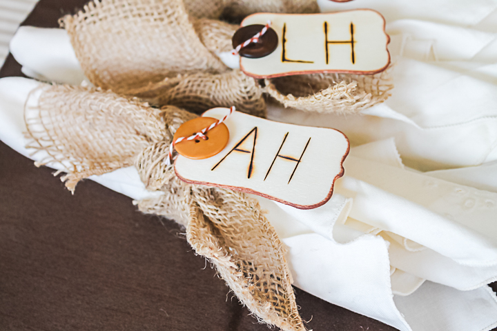 rustic wood napkin rings