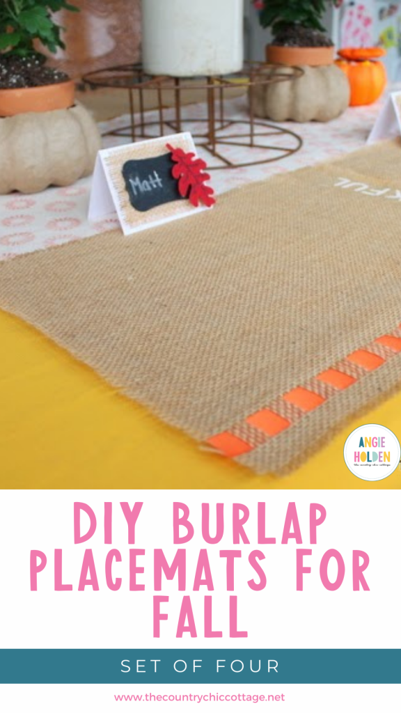 burlap placements for fall
