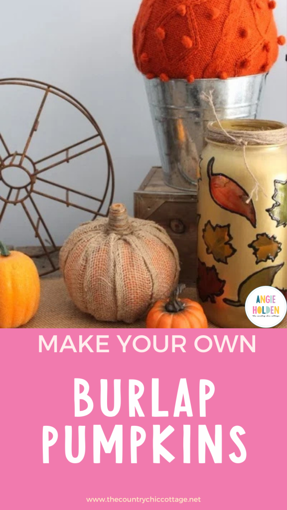 burlap pumpkins