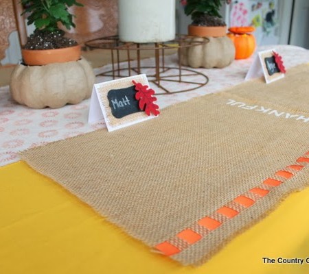 placemats on table