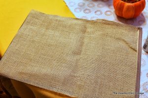 burlap on table