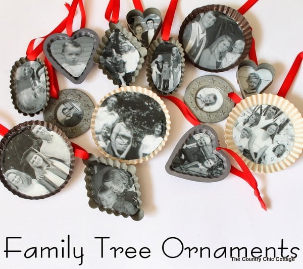 Handmade Gift: Family Tree Ornaments -- show you loved ones that you care this holiday season with some handmade Christmas ornaments.