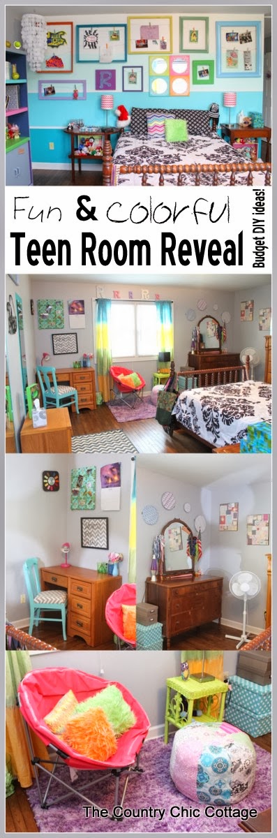 A fun and colorful teen room reveal with tons of DIY ideas. A great room on a budget with ideas for everyone! A fun and colorful teen room reveal with tons of DIY ideas. A great room on a budget with ideas for everyone!
