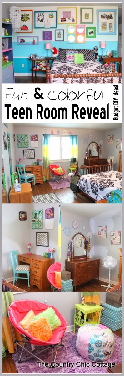 A fun and colorful teen room reveal with tons of DIY ideas. A great room on a budget with ideas for everyone!