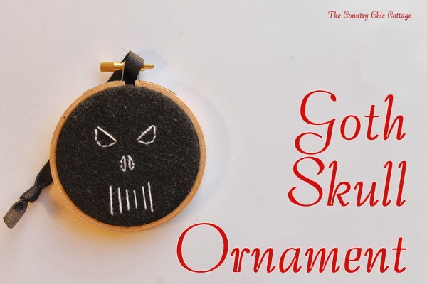 Goth Skull Ornament 