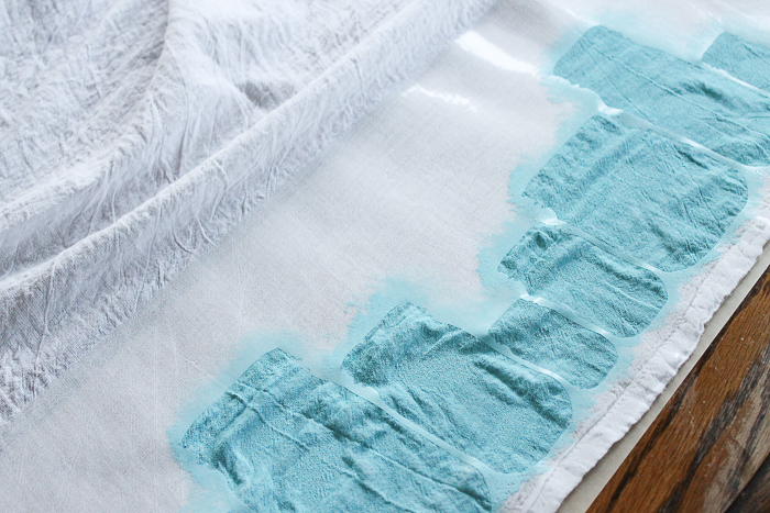 make a stenciled dish towel