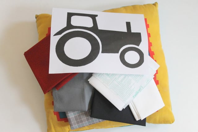 Tractor Applique Pillow -- see how to make this great pillow for your little guy!