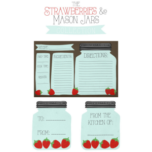 FREE Printable Mason Jar Recipe Cards and Matching Gift Tags by The Cottage Market