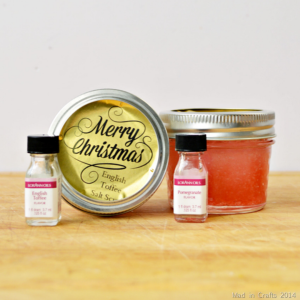 Homemade Gift Scented Salt Scrub by Mad in Crafts