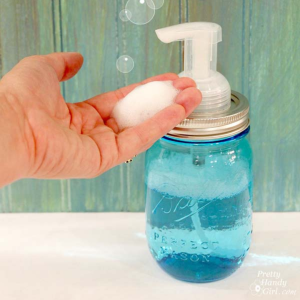 How To Make A Mason Jar Foaming Soap Dispenser by Pretty Handy Girl