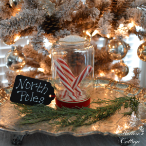 Mason Jar Candy Cane Christmas Craft by Fox Hollow Cottage