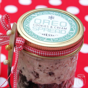 Oreo Cookies & Cream Spread Mason Jar Gift by The Cottage Market