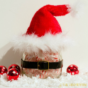 Santa Hat Mason Jar by Mason Jar Crafts