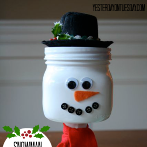 Snowman Mason Jar by Yesterday On Tuesday