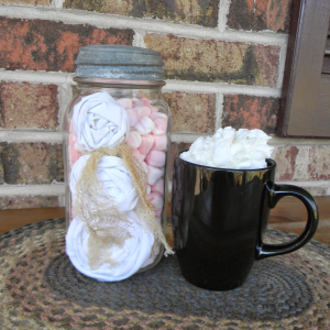 Sweet Treats in a Rosette Snowman Jar by Artistic Endeavors