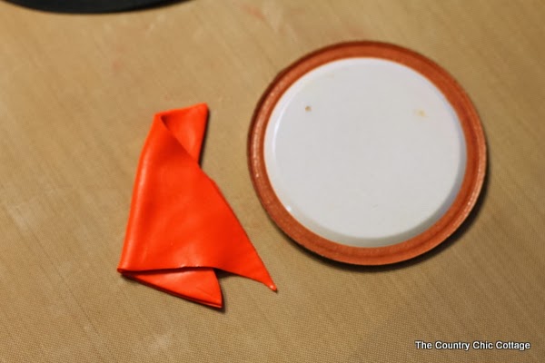 Santa hat from Sculpey clay folded over