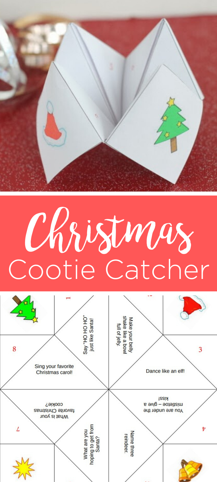 Christmas Cootie Catcher Free Printable Christmas Cootie Catcher Free Printable