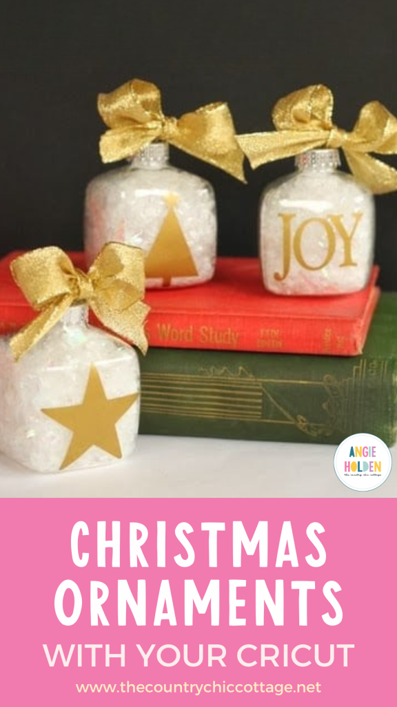 Gold Silhouette Ornaments -- make these simple Christmas ornaments using gold vinyl in just a few minutes.