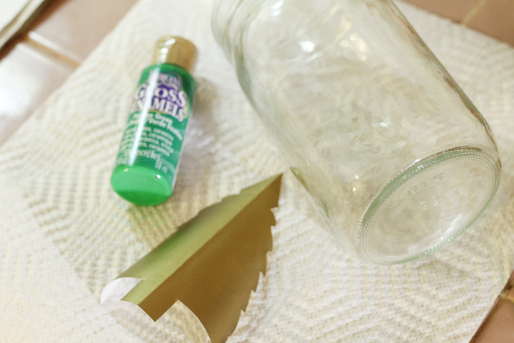 supplies to make a food gift in a jar