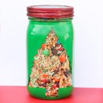 christmas tree mason jar