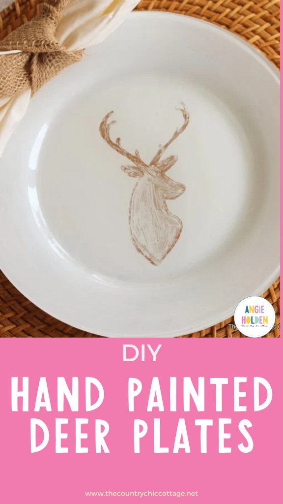 hand painted deer plates