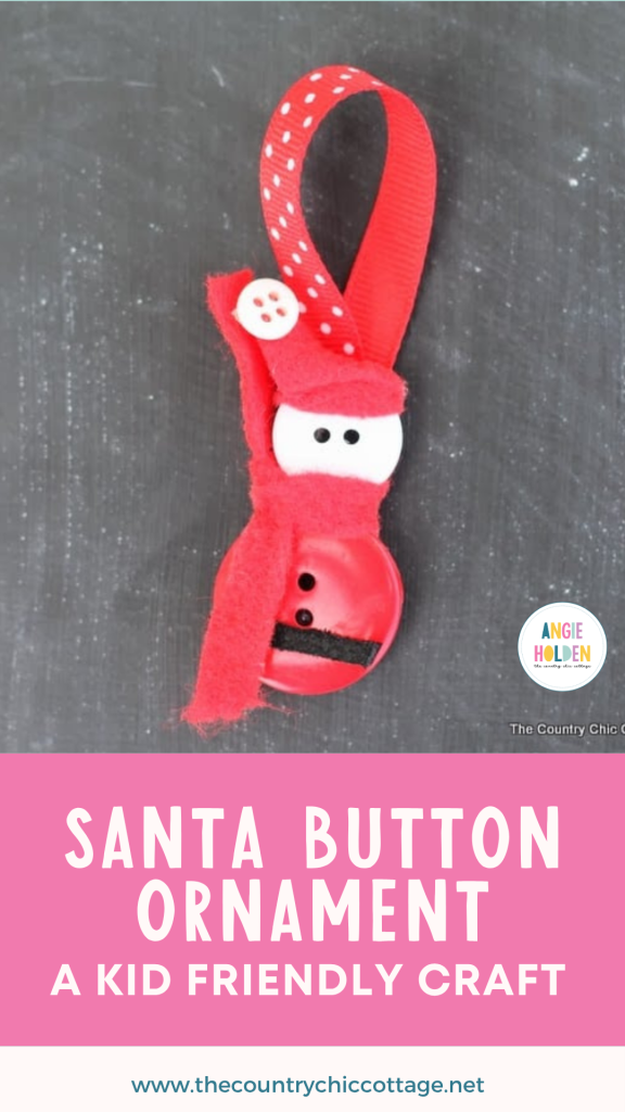 santa button ornament