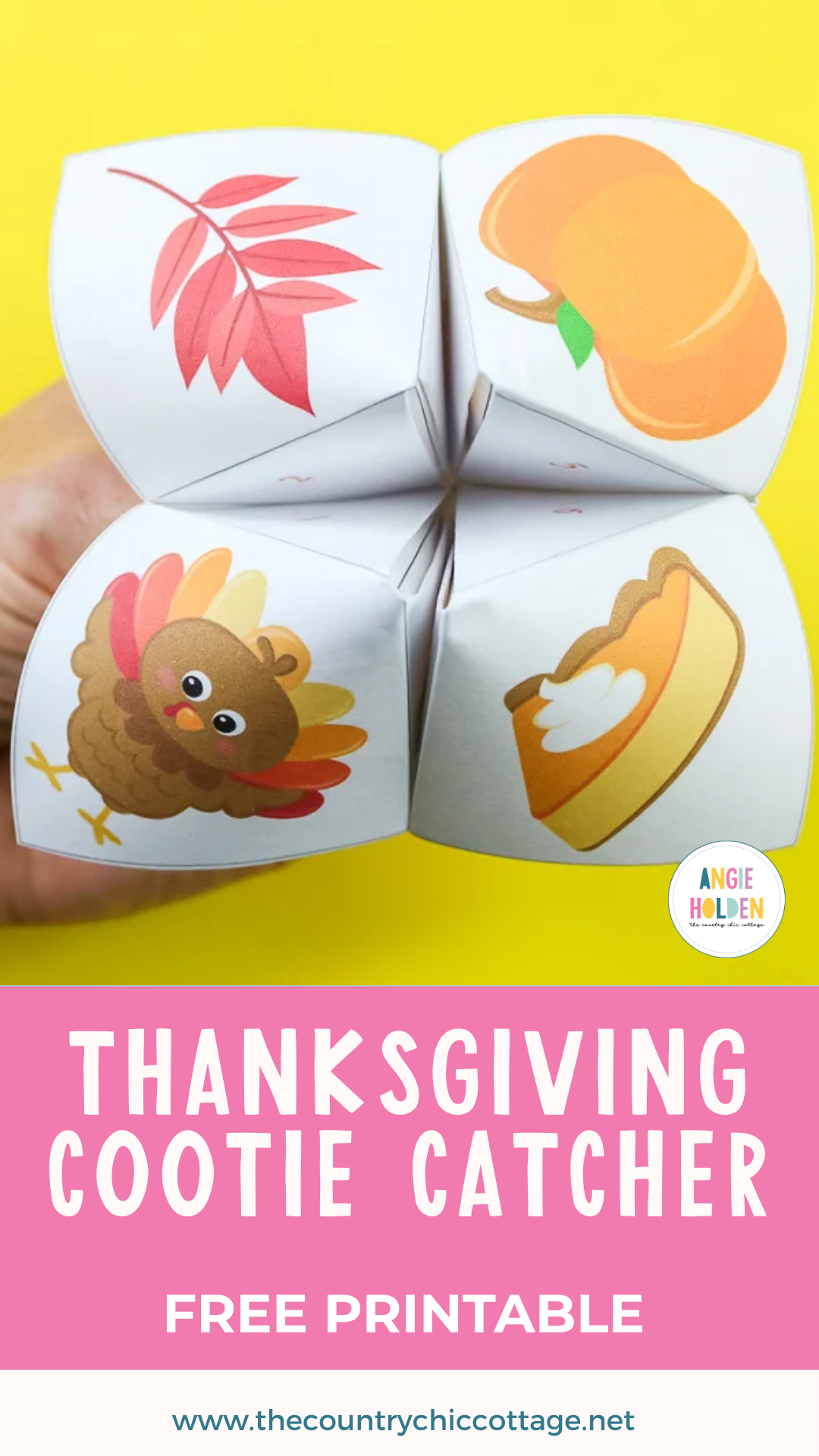 Thanksgiving Cootie Catcher Free Printable - Angie Holden The Country ...