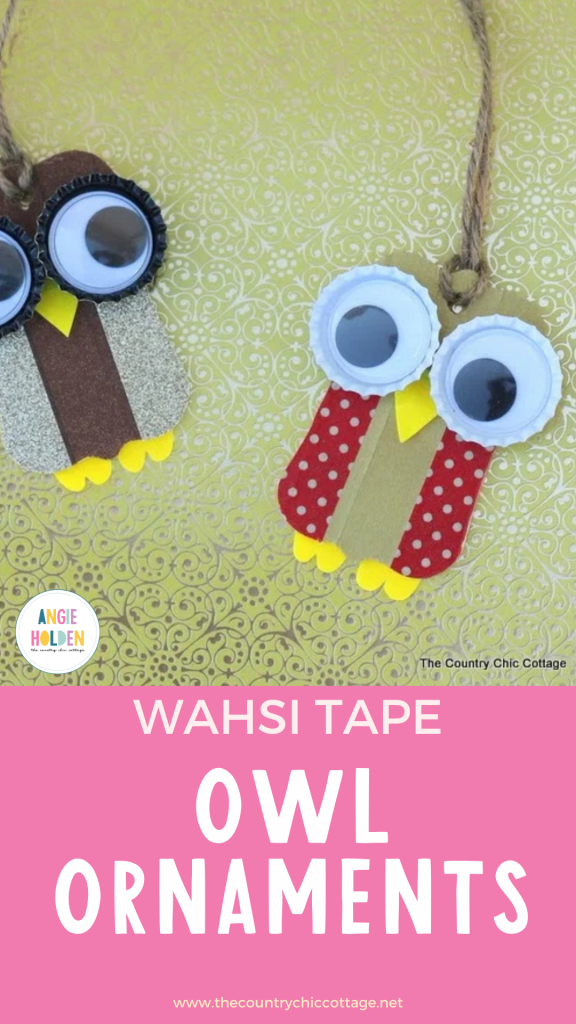 washi tape owl ornaments