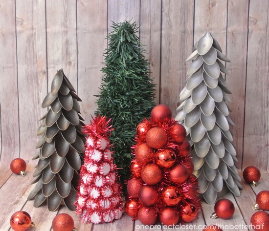 Dollar Store Christmas Trees - One Project Closer
