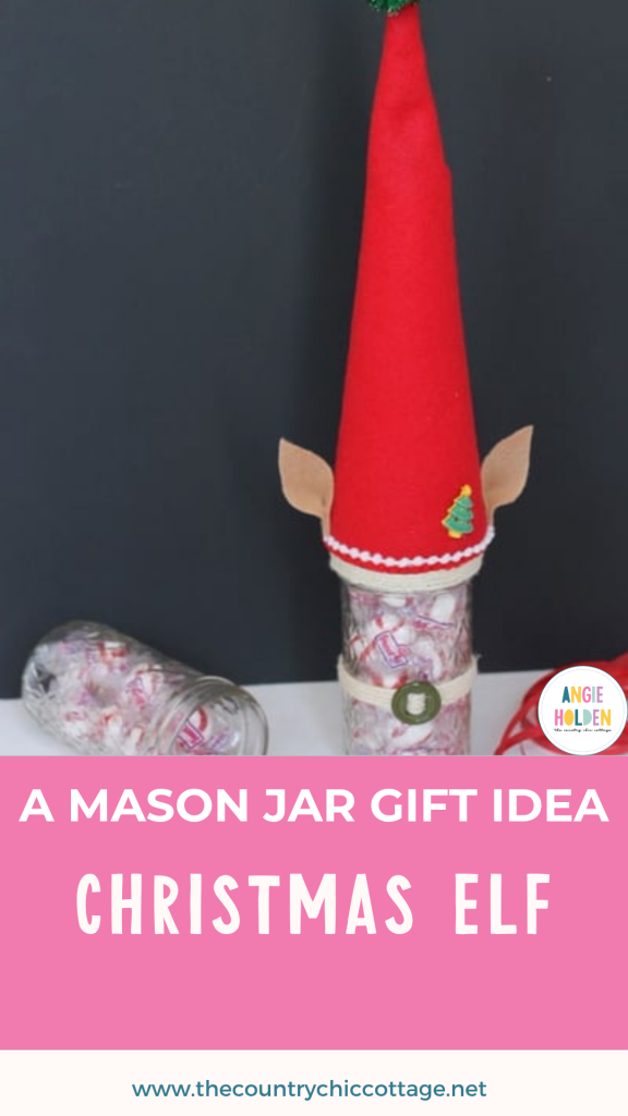 Christmas elf mason jar gift idea