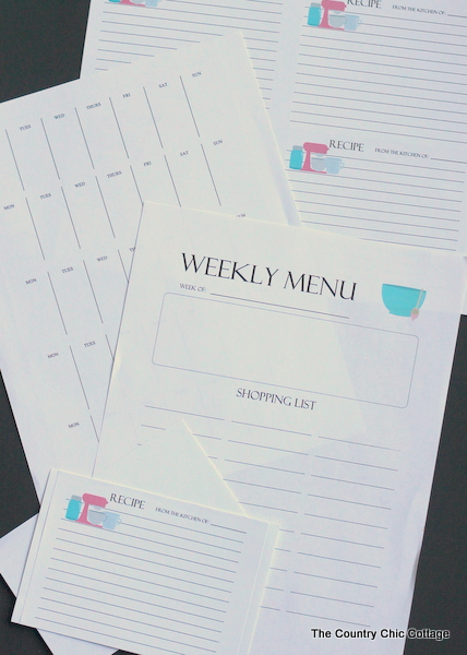 Weekly Menu Planner System with Free Printables - The Country Chic Cottage