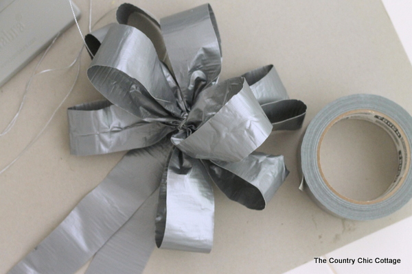 DIY Gift Wrap With Duct Tape Bow Tutorial - Angie Holden The