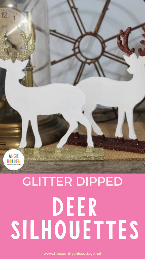 glitter dipped deer silhouettes