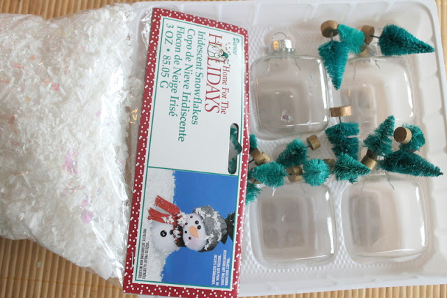 materials needed to make mini snow globe