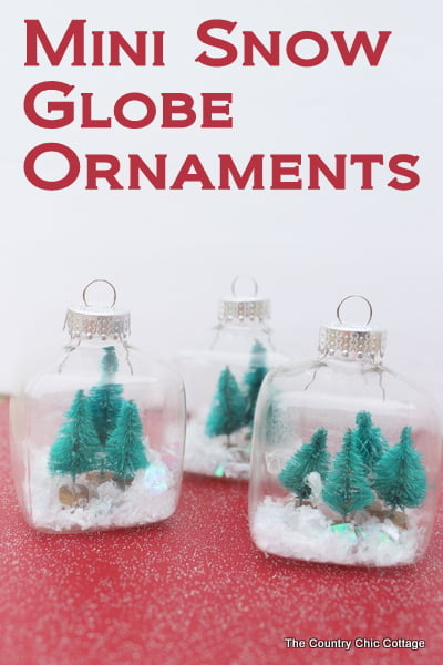Kids Craft: Mini Snow Globe Ornaments pin image
