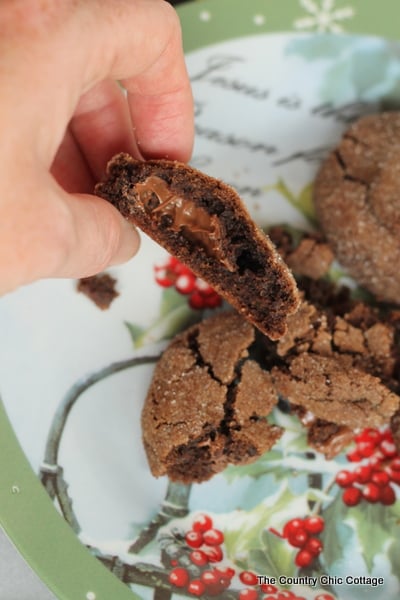 Rolo Stuffed Cookies -- a perfection combination of chocolate and caramel all in one delicious cookie!
