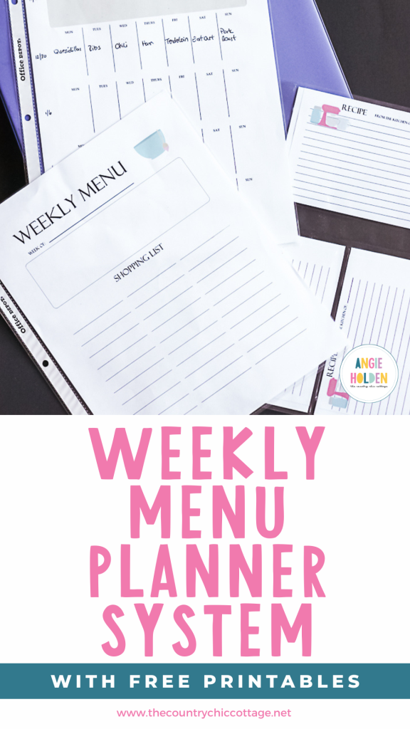 weekly menu planner system