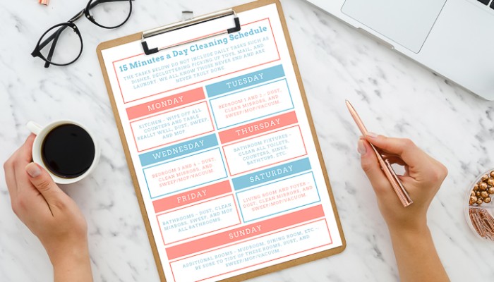 daily cleaning schedule