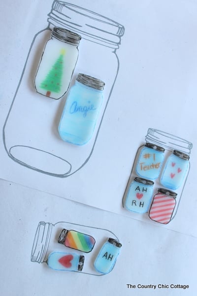 DIY Mason Jar Necklace -- make a shrink plastic charm in just a few minutes with these easy to follow instructions.