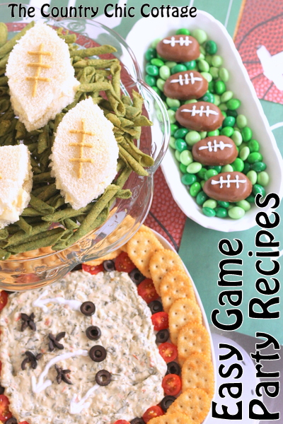 Big Game Party Recipes -- super simple ideas for your big game party. All of these recipes can be made in just minutes.