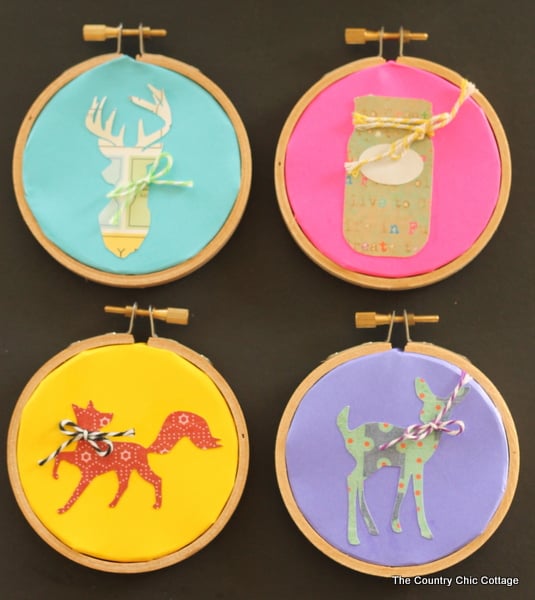 Embroidery Hoop Art -- use paper to create amazing embroidery hoop art with this easy to follow craft tutorial.