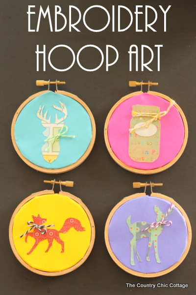 Embroidery Hoop Art -- use paper to create amazing embroidery hoop art with this easy to follow craft tutorial.