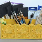 DIY paint brush organizer