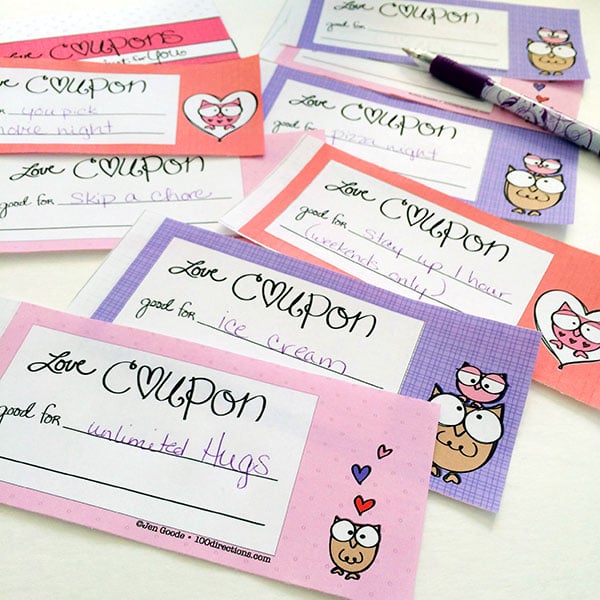 coupon book for valentine's day