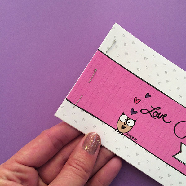 stapling Valentine's coupon book free printable