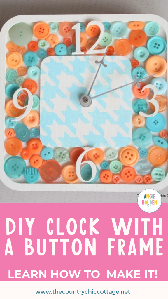 DIY clock with button frame
