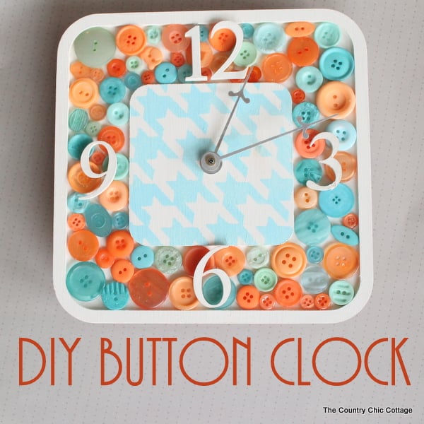 DIY Button Clock pin image