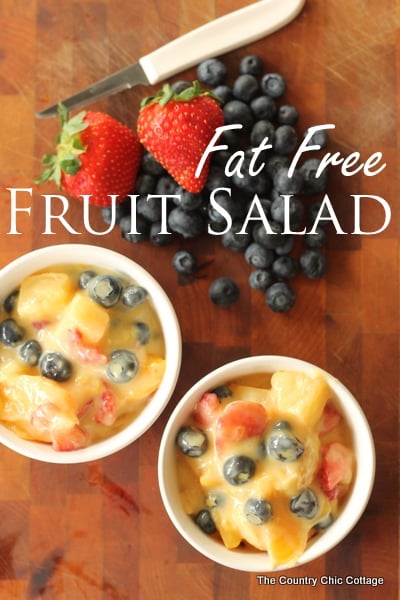 Fat Free Fruit Salad Recipe -- a yummy recipe that takes only minutes to make.