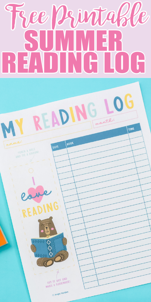 free printable summer reading log